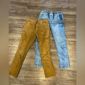 Cat & Jack 2 pair draw string pants jeans SZ 14
